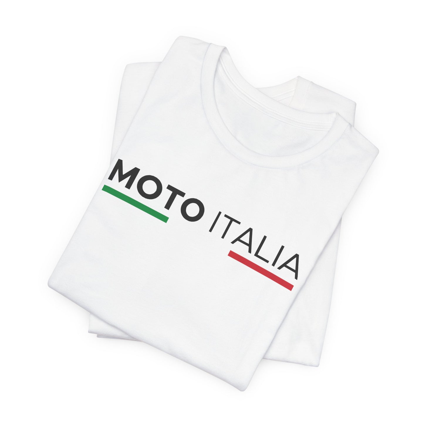 Moto Italia Tricolor Logo T-Shirt White