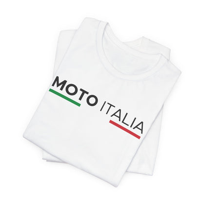 Moto Italia Tricolor Logo T-Shirt White