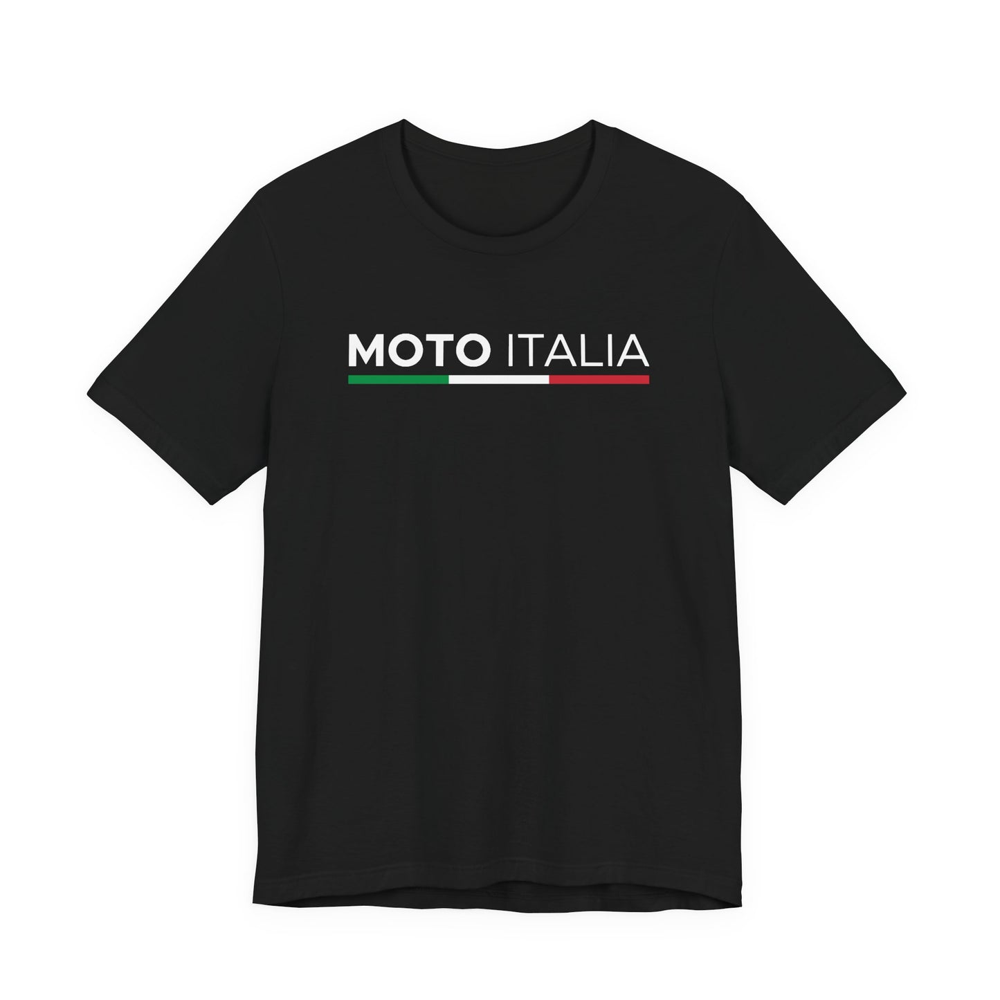 Moto Italia Tricolor Logo Tee Black