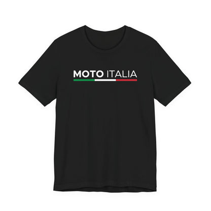 Moto Italia Tricolor Logo Tee Black