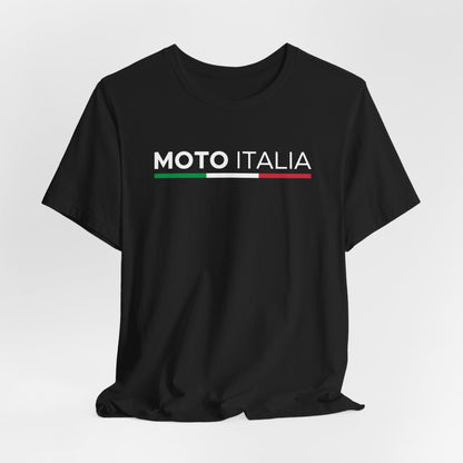 Moto Italia Tricolor Logo Tee Black