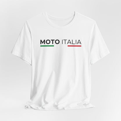 Moto Italia Tricolor Logo T-Shirt White
