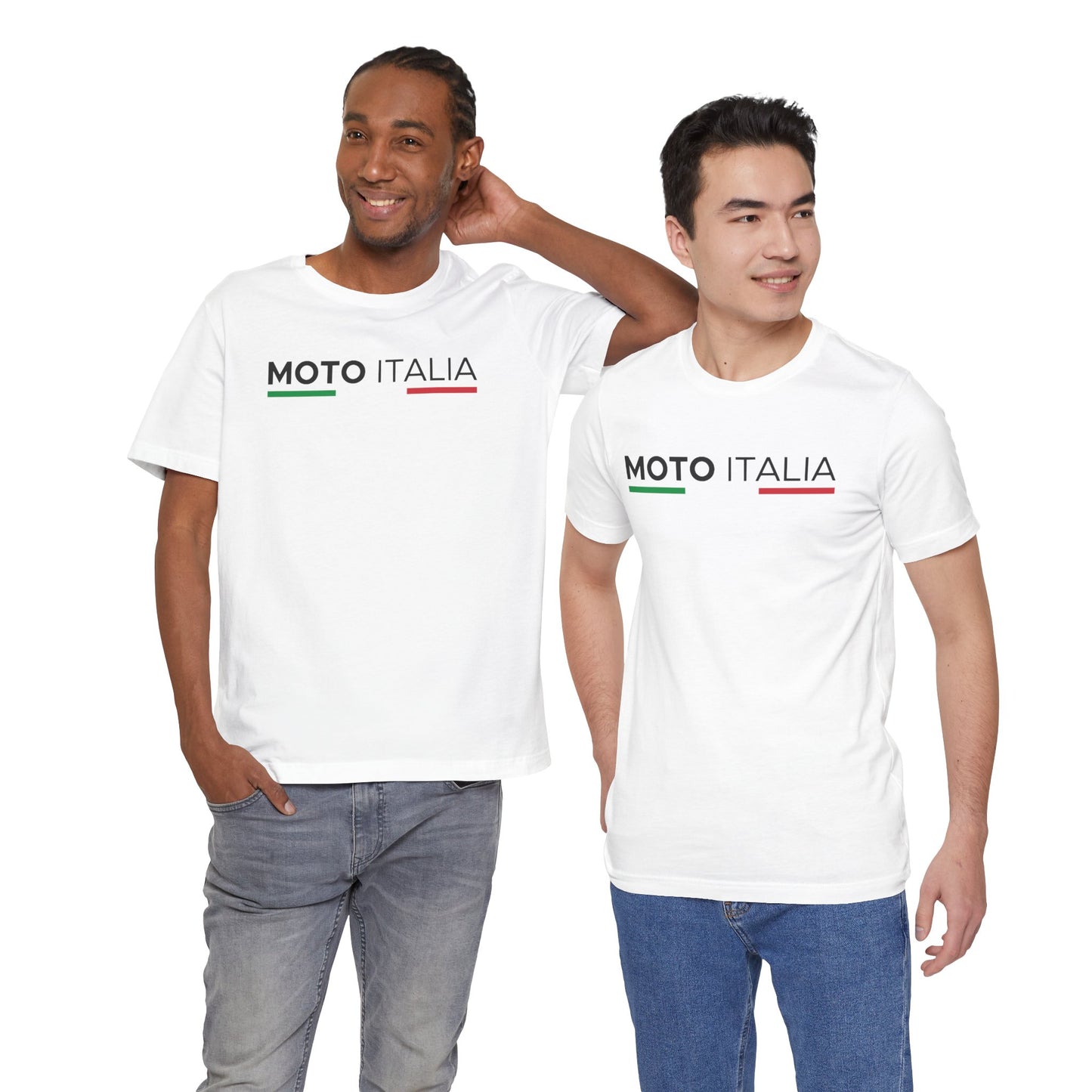 Moto Italia Tricolor Logo T-Shirt White